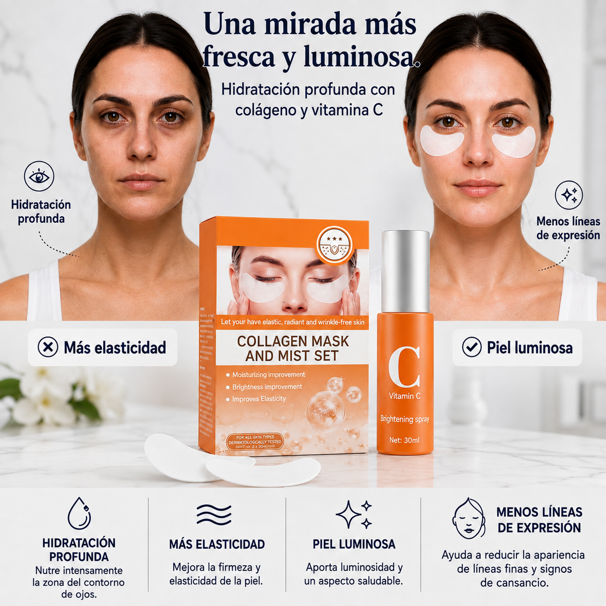 Kit de Colágeno Facial | Hidrata, suaviza y revitaliza tu piel